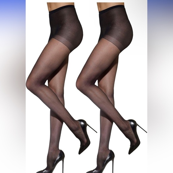 Women’s Control Top Pantyhose Light Support Legs 2 Pair Pack Size L - Picture 1 of 5